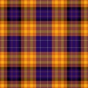 Yellow Purple Plaid with Gray Black and Orange