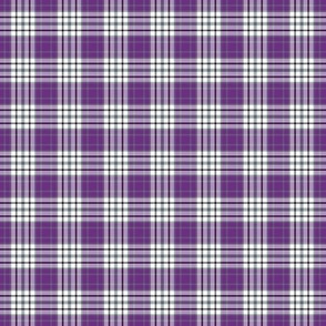 Plaid in Purple White and Gray