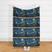 Starry Night - bright colors - 21"x18" panel