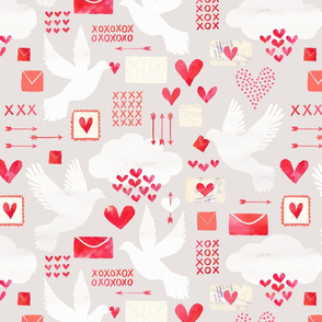 lovey dovey grey background