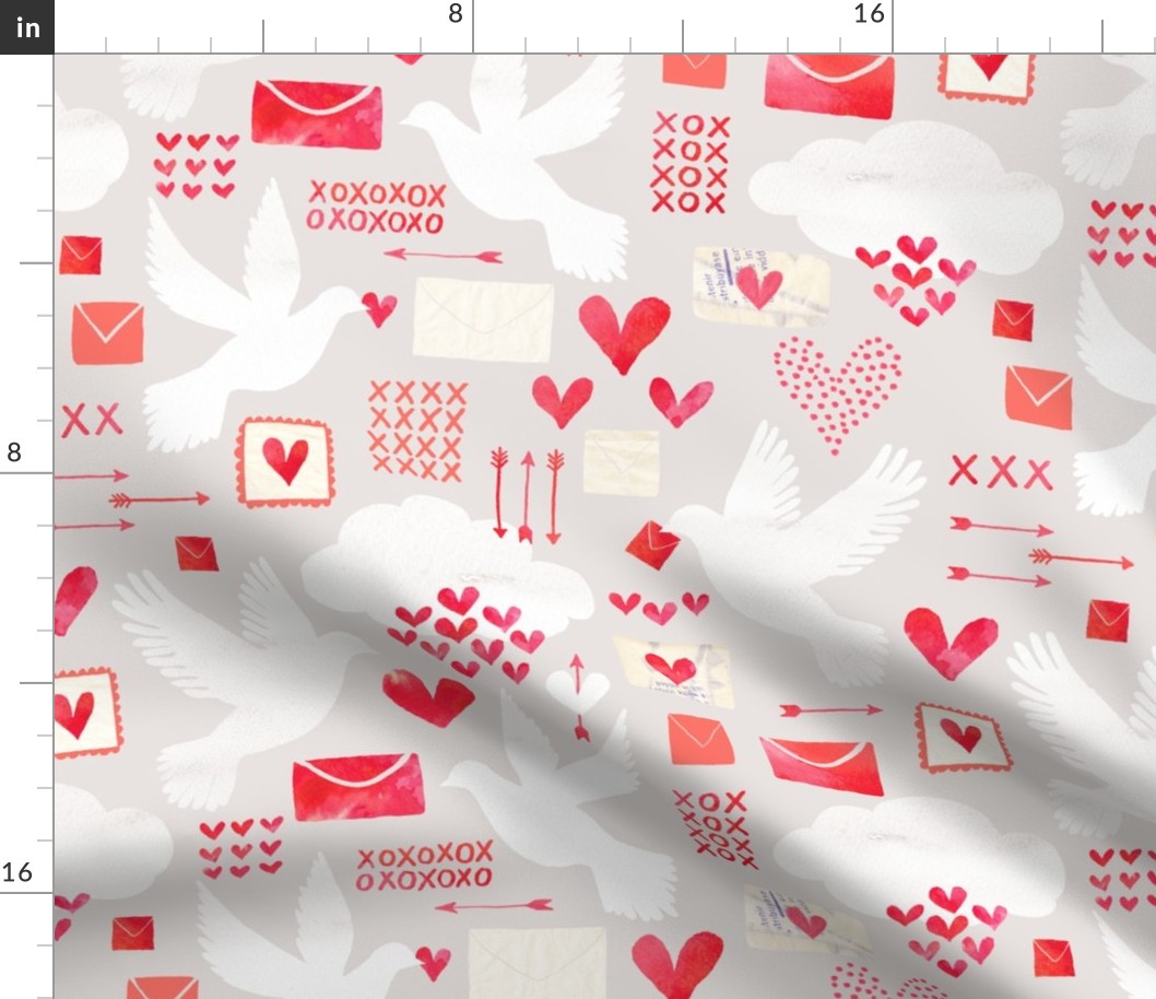 lovey dovey grey background