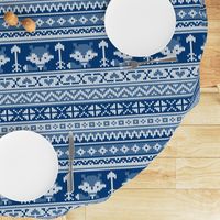 Fair Isle Fox Blue - White