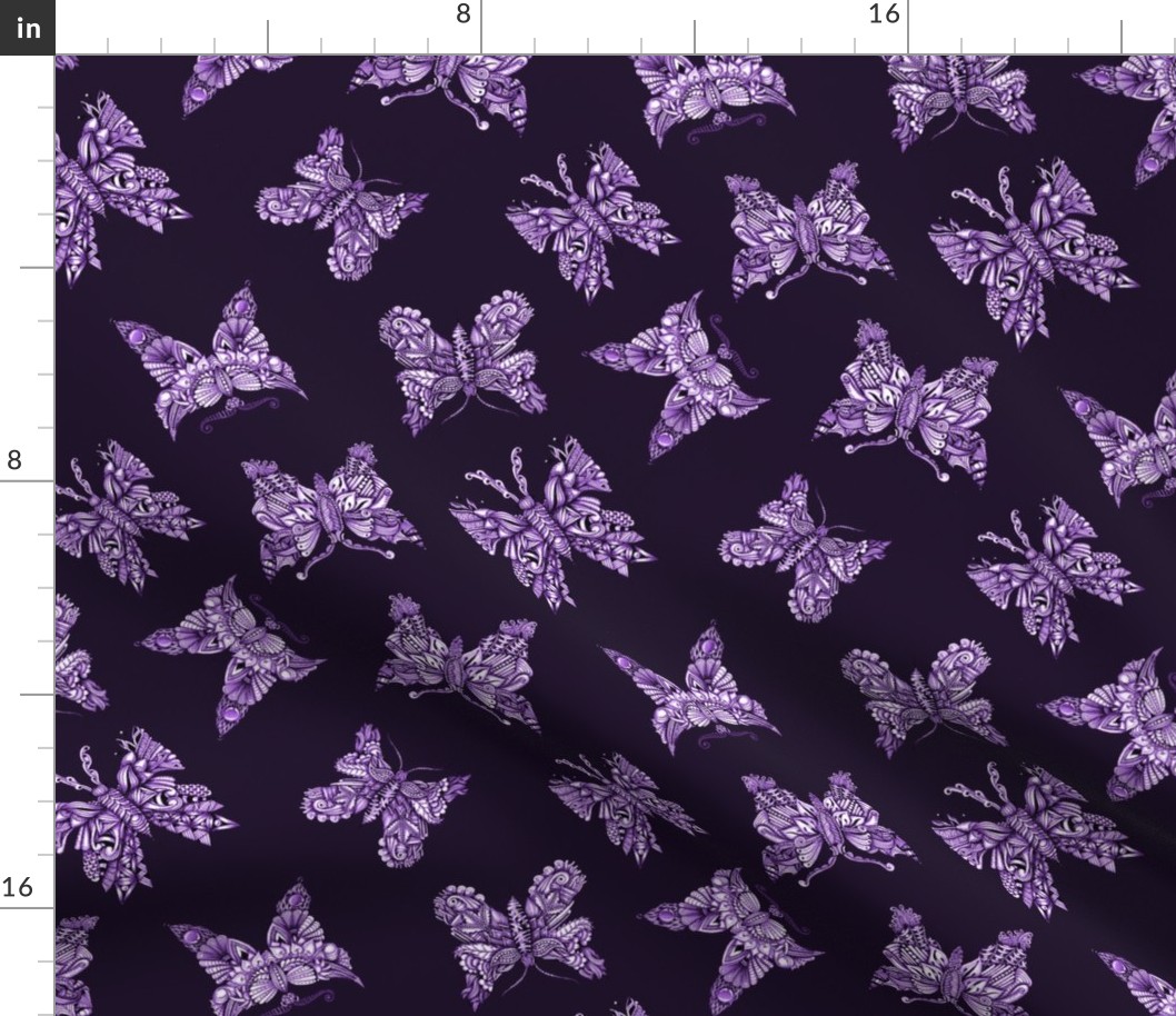 butterfly quartet in purple