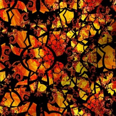 Cracked Fractal - Orange