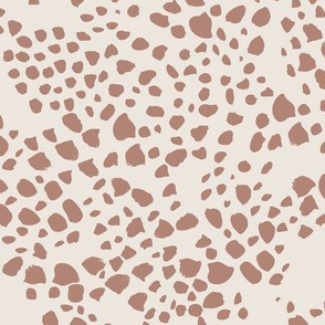 Cinnamon Brown Snake skin pattern Animal print on Ecru