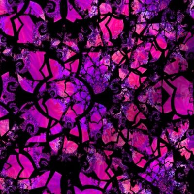 Cracked Fractal - Pink & Purple