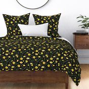  Field Buttercups | Black + Freestyle Dots | Large