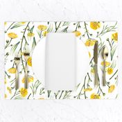 Field Buttercups | Solid White | Large