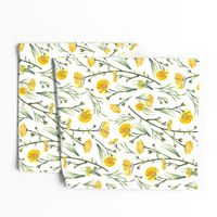 Field Buttercups | Solid White | Large