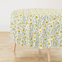 Field Buttercups | Solid White | Large