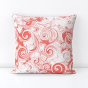 Coral Parfait Swirls | White + Living Coral