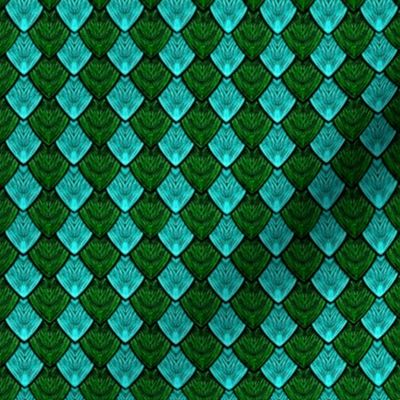 Dragon Scales -  blue green