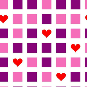 valentine square pattern