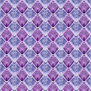 Dragon Scales - Purple White Outline