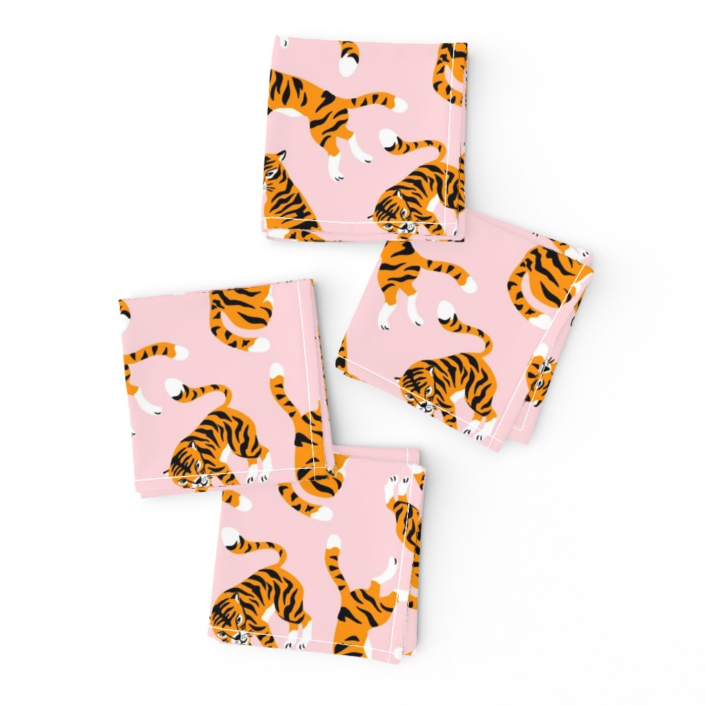 Tigers on the pink (large scale)