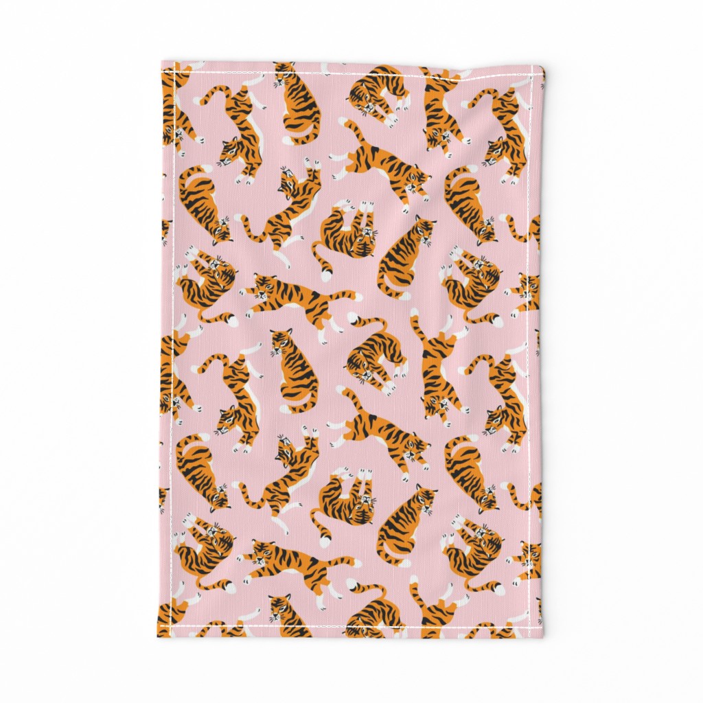 Tigers on the pink (large scale)