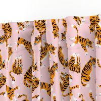 Tigers on the pink (large scale)