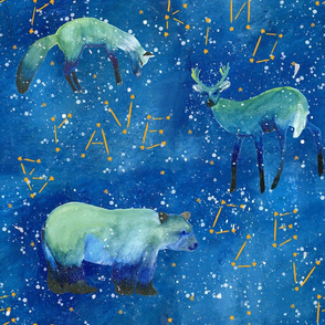 Galaxy woodland animals- Jumbo