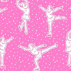 figure skating in bright pink C18BS