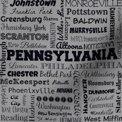 Pennsylvania cities, standard gray