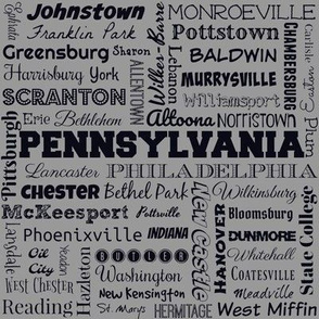 Pennsylvania cities, standard gray