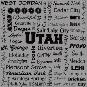 Utah cities, standard gray