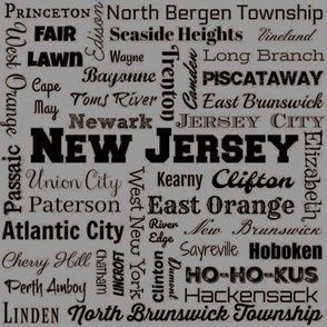 New Jersey cities,  standard gray