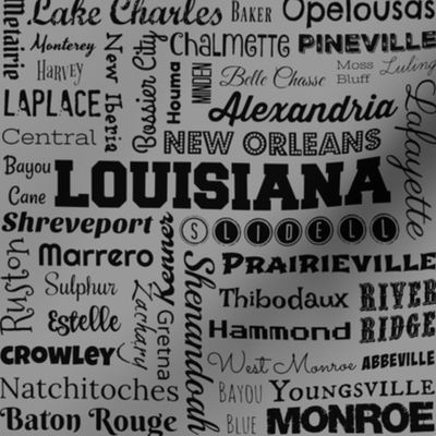 Louisiana cities, standard gray