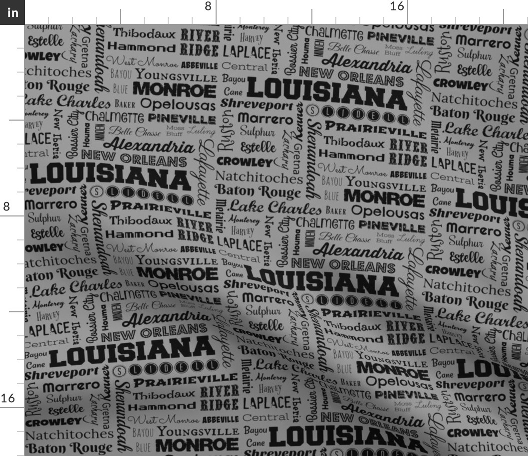 Louisiana cities, standard gray