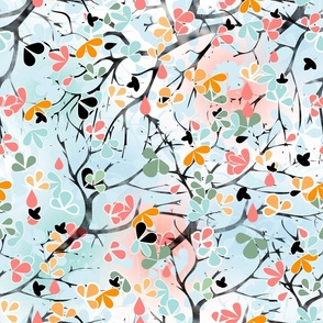 Abstract spring summer seamless pastel colors pattern