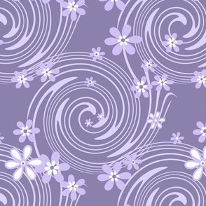 Solid Lilac Color Fabric, Wallpaper and Home Decor