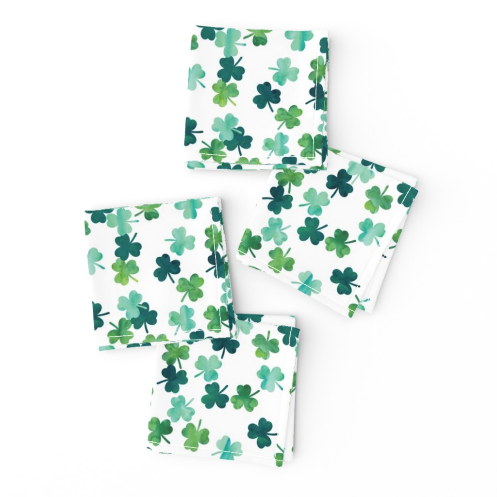 watercolor shamrocks  - st patricks day