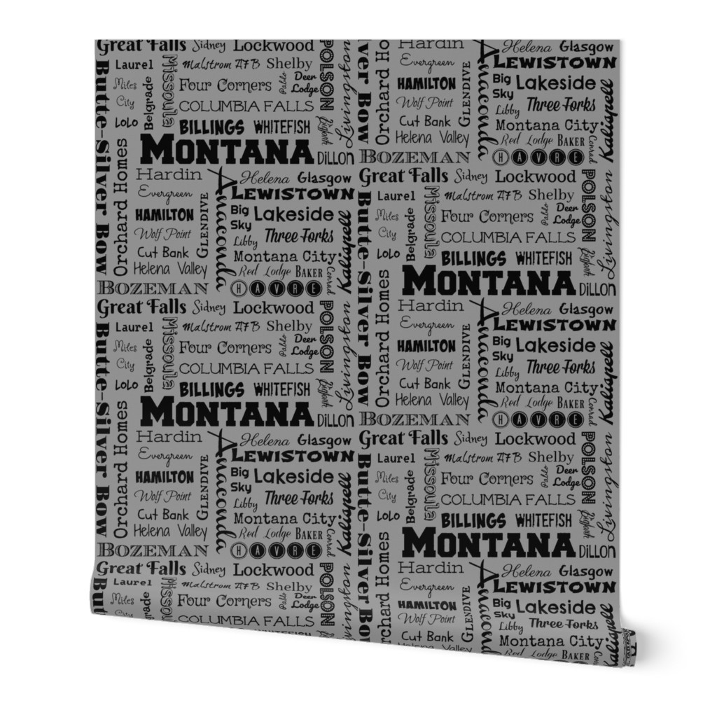 Montana cities,  standard gray