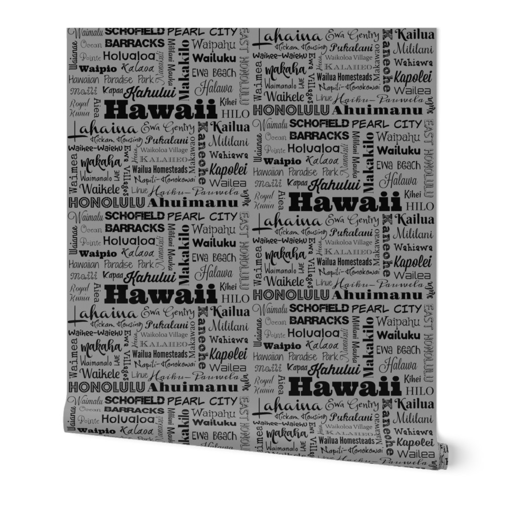 Hawaii cities, standard gray