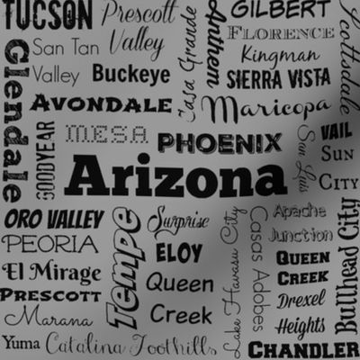 Arizona cities, standard gray