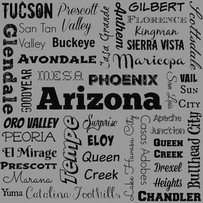 Arizona cities, standard gray