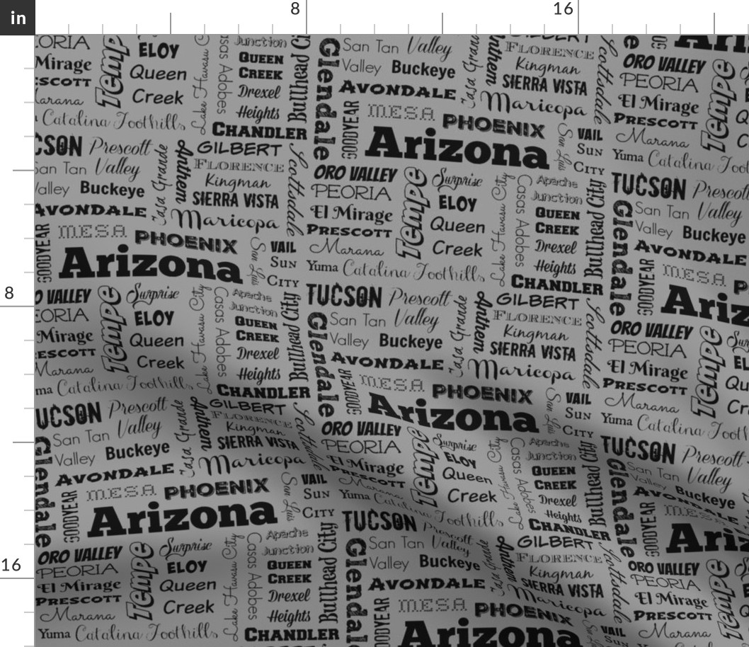 Arizona cities, standard gray