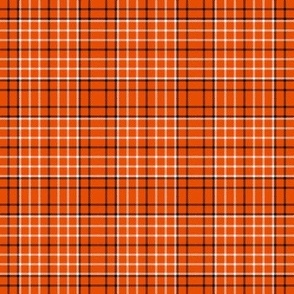 Plaid in Black White and Orange Halloween