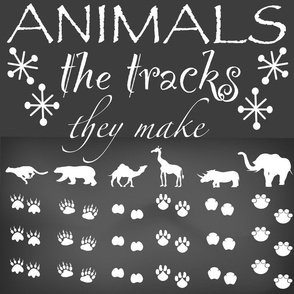 Animals and their Tracks Chalkboard