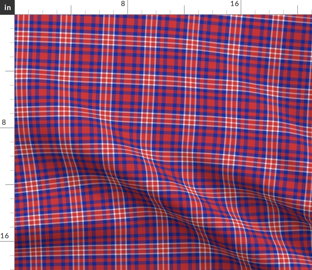 Plaid in Red White and Blue