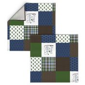 Hooked on fishing - Wholecloth Cheater Quilt - Rotated