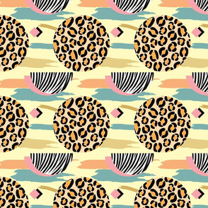 geometric leopard and zebra modern