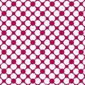 Flower Mosaic Tile Ikat - Red & WHite