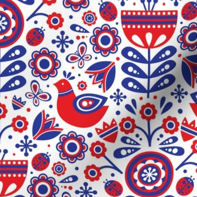 Scandinavian Spring (Red, White and Blue)