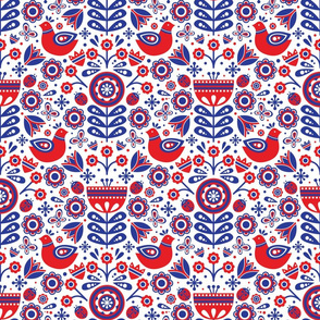 Scandinavian Spring (Red, White and Blue)