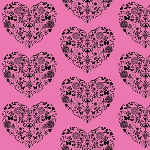 Valentine Heart Pink Background