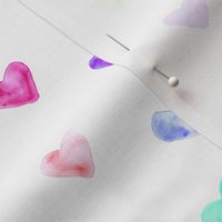 Rainbow hearts • watercolor love 