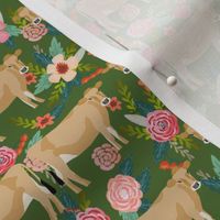 jersey cow floral fabric - feminine jersey cow fabric, jersey cow fabric, floral farm animals fabric, farm fabric - cute fabric -  green