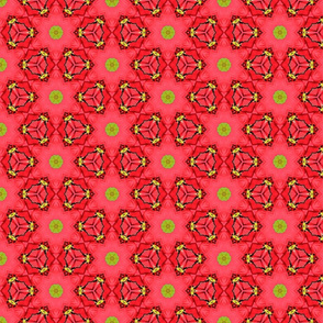 Red and Neon Green Pattern 