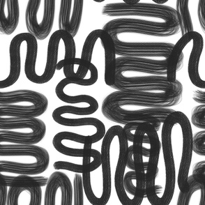 Graffiti Squiggle in black on white